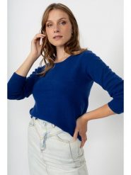 Perfect Cashmere Kaszmirowy sweter "Marya" w kolorze niebieskim rozmiar: L. Niebieskie swetry Perfect Cashmere, l, bez wzorów, z kaszmiru, bez ramiączek. Za 434.99 zł.