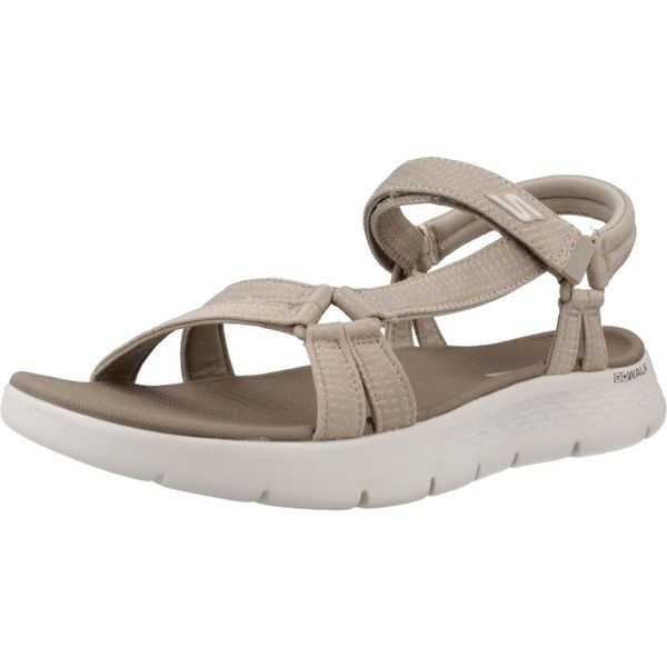 Sandały SKECHERS GO WALK FLEX SANDAL Jasnobrązowy. Brązowe sandały Skechers, bez wzorów, z tkaniny, bez obcasa, bez zapięcia. Za 249.99 zł.