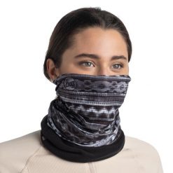 Komin na szyję - Bandana BUFF Polar Alsien. Czarne szaliki i kominy Buff, bez wzorów, z elastanu. Za 102.29 zł.