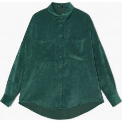 Ciemnozielona koszula sztruksowa - Khaki. Brązowe koszule Cropp, l, bez wzorów, z elastanu, klasyczne, bez kołnierzyka, bez ramiączek. Za 89.99 zł.
