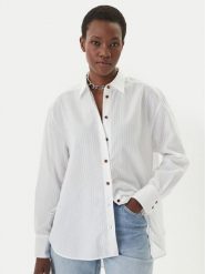 HUGO Koszula Erigeron 50559507 Biały Relaxed Fit. Białe koszule Hugo, bez wzorów, z bawełny, bez kołnierzyka, bez ramiączek. Za 699.99 zł.