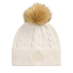 Czapka LAUREN RALPH LAUREN. Białe czapki zimowe Lauren Ralph Lauren, bez wzorów. Za 379.99 zł.