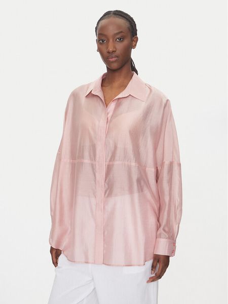 ACCESS FASHION Koszula 53-7068-104 Różowy Loose Fit. Czerwone koszule ACCESS FASHION, l, bez wzorów, z lyocellu, bez kołnierzyka, bez ramiączek. Za 229.99 zł.