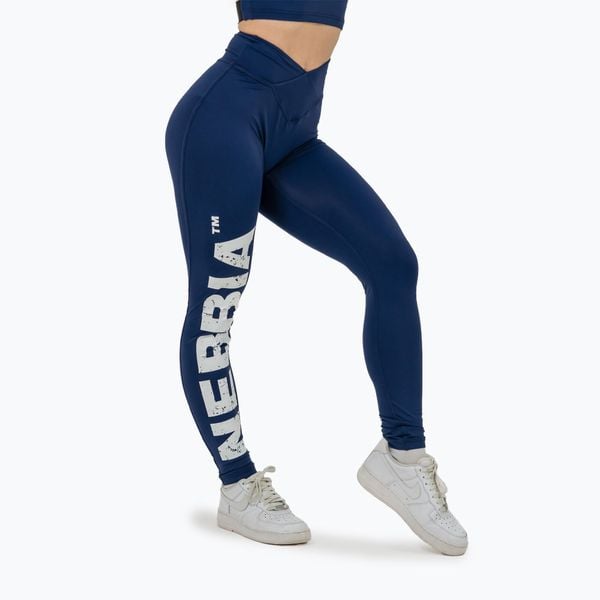 Legginsy NEBBIA Glute Check High Waisted. Niebieskie legginsy Nebbia, bez wzorów, sportowe. Za 219.99 zł.