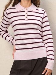 Sweter z kołnierzykiem i ozdobnymi guzikami - wielobarwny. Swetry Sinsay, l, bez wzorów, bez ramiączek. Za 59.99 zł.