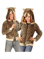 Carnival Party Kurtka kostiumowa "Leopard" w kolorze brązowo-beżowym rozmiar: S/M. Brązowe kurtki Carnival Party, m, bez wzorów, bez kaptura. Za 65.38 zł.