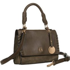 Kuferek khaki LuluCastagnette SABIR. Brązowe torebki klasyczne LuluCastagnette, z aplikacjami, ze skóry ekologicznej, na ramię, zdobione, bez dodatków. Za 159.99 zł.