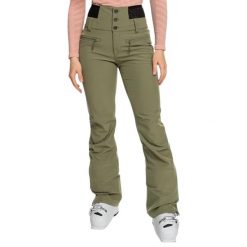 Spodnie narciarskie damskie Roxy Rising High Shell Snow. Zielone spodnie narciarskie Roxy, bez wzorów, z elastanu, narciarskie. Za 522.00 zł.