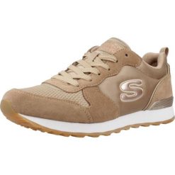 Tenisówki Skechers Model 85goldn Gurl Kolor Brązowy. Brązowe trampki Skechers, bez wzorów, z materiału, sportowe, bez zapięcia. Za 319.99 zł.