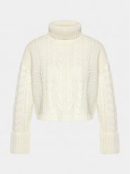 Brave Soul Sweter LK-274JENS Beżowy Regular Fit. Brązowe swetry Brave Soul, l, bez wzorów, z wiskozy, bez ramiączek. Za 89.99 zł.