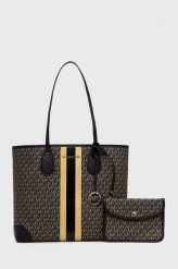 MICHAEL Michael Kors torebka kolor czarny. Czarne shopper bag MICHAEL Michael Kors, bez wzorów, na ramię, bez dodatków. Za 1,369.90 zł.
