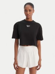 Reebok T-Shirt Klara RK25503CCW Czarny Relaxed Fit. Czarne t-shirty Reebok, s, bez wzorów, z bawełny, bez kołnierzyka, bez ramiączek. Za 69.99 zł.