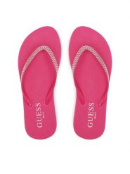 Guess Japonki E5GZ05BB00F Różowy. Czerwone japonki Guess, z aplikacjami, z tworzywa sztucznego. Za 109.99 zł.
