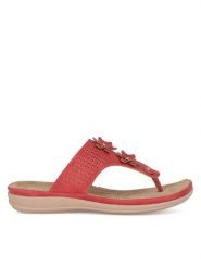 Clara Barson Japonki WYL0510-26 Czerwony. Czerwone japonki Clara Barson, bez wzorów, z syntetyku. Za 53.99 zł.