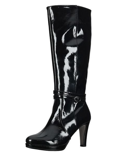 Gabor Skórzane kozaki w kolorze czarnym rozmiar: 40,5. Czarne kozaki Gabor, na zimę, bez wzorów, bez obcasa, bez zapięcia. Za 371.59 zł.