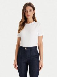 Guess T-Shirt V5BI12 K8FQ4 Biały Regular Fit. Białe t-shirty Guess, xs, z aplikacjami, z bawełny, bez kołnierzyka, bez ramiączek. Za 159.99 zł.