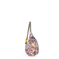 Plecak miejski Kavu Mini Rope Sling - tropifloral. Czerwone plecaki KAVU, bez wzorów, bez dodatków. Za 193.99 zł.