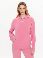 EA7 Emporio Armani Bluza 3RTM09 TJPWZ 1428 Różowy Regular Fit. Czerwone bluzy EA7 Emporio Armani, xs, bez wzorów, z bawełny, bez kaptura. Za 449.99 zł.