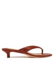 LAUREN RALPH LAUREN Japonki Francesca 802966841002 Brązowy. Brązowe japonki Lauren Ralph Lauren, bez wzorów, ze skóry. Za 489.99 zł.