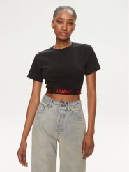 Hugo T-Shirt Logo 50520497 Czarny Relaxed Fit. Czarne t-shirty Hugo, l, bez wzorów, z syntetyku, bez kołnierzyka, bez ramiączek. Za 209.99 zł.