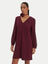 Rinascimento Sukienka koktajlowa CFC0126757003 Bordowy Regular Fit. Czerwone sukienki Rinascimento, s, bez wzorów, z syntetyku, wizytowe, bez kołnierzyka, bez ramiączek. Za 359.99 zł.