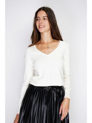 William de Faye Sweter w kolorze białym rozmiar: 38. Białe swetry William de Faye, bez wzorów, z kaszmiru, klasyczne, bez ramiączek. Za 130.99 zł.