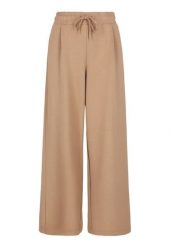 Beżowe, luźne spodnie dresowe N-MOCK. Brązowe spodnie sportowe Volcano, bez wzorów, z dresówki. Za 149.99 zł.