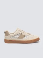 Sneakersy damskie beżowe TT274759 801. Brązowe buty sportowe lifestyle BIG STAR, bez wzorów, z denimu, klasyczne, z okrągłym noskiem, bez zapięcia. Za 149.99 zł.