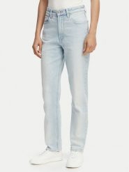 Calvin Klein Jeans Jeansy LV047F669G Niebieski Mom Fit. Niebieskie jeansy Calvin Klein Jeans, bez wzorów, z bawełny. Za 409.99 zł.