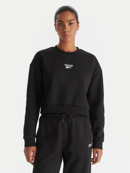 Reebok Bluza Hazel RK25172CCW Czarny Regular Fit. Czarne bluzy Reebok, m, bez wzorów, z syntetyku, bez ramiączek, bez kaptura. Za 109.99 zł.