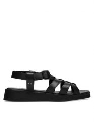 Lasocki Sandały WI16-KIMBALLY-02 Czarny. Czarne sandały Lasocki, bez wzorów, ze skóry, bez obcasa, na płaskiej podeszwie, bez zapięcia. Za 149.99 zł.