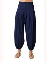 Ipanima Spodnie w kolorze granatowym rozmiar: 34. Niebieskie spodnie materiałowe Ipanima, bez wzorów, z materiału, klasyczne, z podwyższonym stanem. Za 78.99 zł.