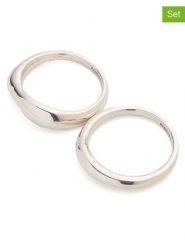 Pandora Srebrne pierścionki (2 szt.) rozmiar: 58. Szare pierścionki Pandora, srebrne. Za 347.99 zł.