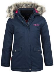 Trollkids Parka "Oslo XT" w kolorze granatowo-różowym rozmiar: 104. Niebieskie płaszcze Trollkids, s, bez wzorów, bez kaptura. Za 264.77 zł.