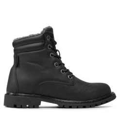Trapery Bagheera. Czarne traperki Bagheera, bez wzorów, bez obcasa, bez zapięcia. Za 369.99 zł.