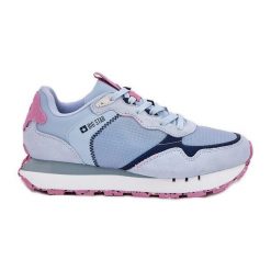 Zamszowe Lekkie Buty Sportowe Damskie Big Star RR274236 HI-POLY System Niebieskie. Niebieskie buty treningowe bez wzorów, z zamszu, bez zapięcia. Za 371.03 zł.