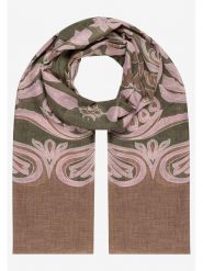 More & More Szal w kolorze oliwkowo-jasnoróżowym rozmiar: onesize. Brązowe szaliki i kominy More & More, bez wzorów, z materiału. Za 69.75 zł.
