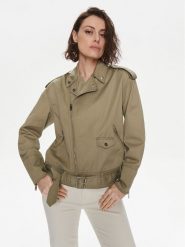 Silvian Heach Kurtka przejściowa GPP24440GB Beżowy Relaxed Fit. Brązowe kurtki Silvian Heach, bez wzorów, z syntetyku, bez kaptura. Za 479.99 zł.