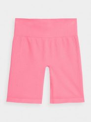 Legginsy kolarki bezszwowe damskie. Legginsy 4f, bez wzorów, z dzianiny. Za 99.99 zł.