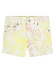 Levi's Kids Szorty dżinsowe w kolorze żółto-białym rozmiar: 152. Białe szorty Levi's Kids, z aplikacjami, ze skóry, klasyczne. Za 116.05 zł.