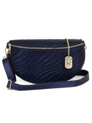 Anna Morellini Skórzana saszetka "Rufina" w kolorze granatowym - 30 x 18 x 9 cm rozmiar: onesize. Niebieskie nerki i saszetki Anna Morellini, bez wzorów, z materiału, sportowe, bez dodatków. Za 202.50 zł.