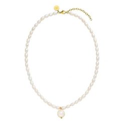 Purelei Purelei Naszyjnik Pearlfection Naszyjniki 1 ct Damski. Czerwone naszyjniki Purelei, z materiału, z perłą, pozłacane. Za 239.29 zł.