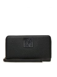 Armani Exchange Portfel damski XW000361 AF11902 UC001 Czarny. Czarne portfele Armani Exchange, bez wzorów, z materiału. Za 429.99 zł.