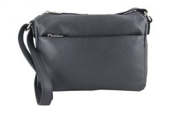 Listonoszka skórzana BARBERINI'S c. szara 519-28. Szare shopper bag Barberinis, bez wzorów, ze skóry, przez ramię, bez dodatków. Za 208.99 zł.