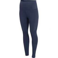 Legginsy treningowe damskie z wysokim stanem 4FPro SPDF408 - granat. Czerwone legginsy 4f, bez wzorów, z dzianiny. W wyprzedaży za 99.99 zł.