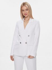 Guess Marynarka Amanda W4RN41 WFWX2 Biały Regular Fit. Białe marynarki i żakiety Guess, xl, z aplikacjami, z syntetyku, bez ramiączek. Za 389.99 zł.