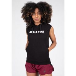 Virginia Bluza z kapturem bez rękawów - Czarny. Czarne bluzy GORILLA WEAR, bez wzorów, bez ramiączek, z kapturem. Za 189.00 zł.