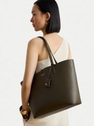 LAUREN RALPH LAUREN Torebka 431795329082 Zielony. Zielone shopper bag Lauren Ralph Lauren, bez wzorów, ze skóry, bez dodatków. Za 989.99 zł.
