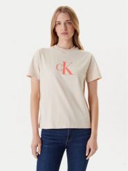 Calvin Klein Jeans T-Shirt Hero Classic LV047B865G Beżowy Regular Fit. Brązowe t-shirty Calvin Klein Jeans, xl, bez wzorów, z bawełny, bez kołnierzyka, bez ramiączek. Za 219.99 zł.