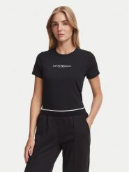 Emporio Armani Underwear T-Shirt EW000408 AF27298 UC001 Czarny Regular Fit. Czarne t-shirty Emporio Armani Underwear, s, bez wzorów, z bawełny, bez kołnierzyka, bez ramiączek. Za 239.99 zł.
